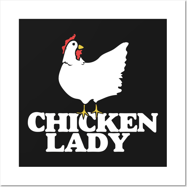 Chicken lady Wall Art by bubbsnugg